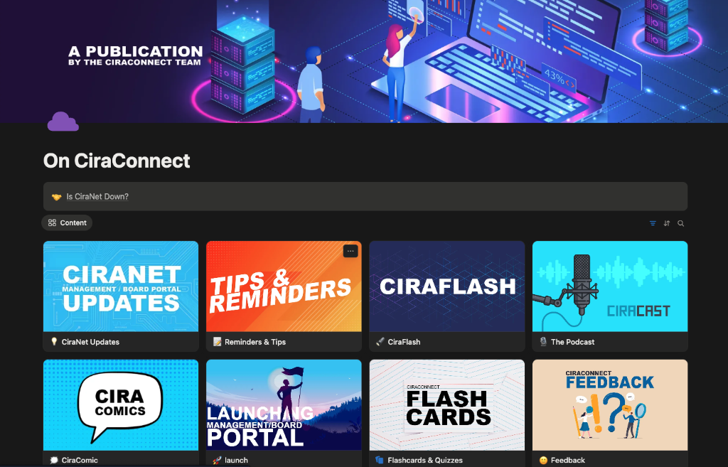 CiraConnect Internal Publication Portal